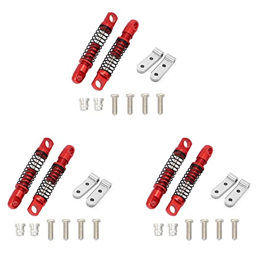 Aposous 6X für D12 RC Auto Metall Stoßdämpfer Hinten Stoß Dämpfer mit Halterung Sitz Upgrades Teile Zubehör, 1 von Aposous