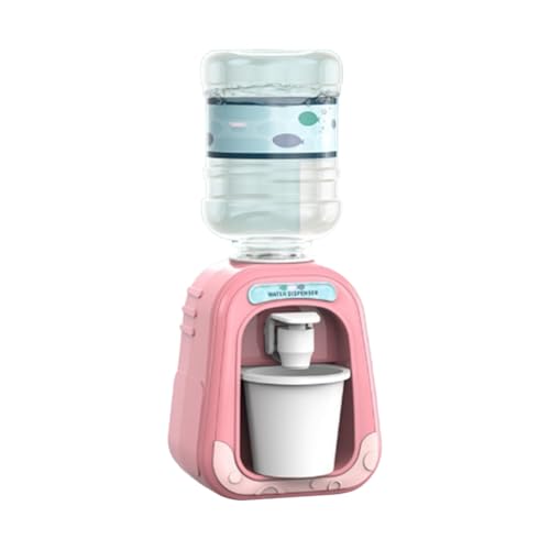 Aposous Mini-Wasserspender für Kinder, Geschenk für Kinder, Süßer Trinkbrunnen für Kaltes und Warmes Wasser, Saft, Simulation, Cartoon-Küchenspielzeug von Aposous