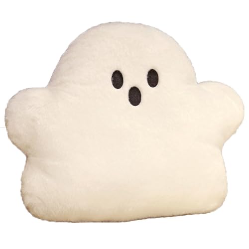 Aposous Plüsch Süße Weiße Wolke Geisterpuppe Halloween Kissen Kindergeschenk Puppe Zuhause Schlafzimmer Stuhl Dekoration L von Aposous