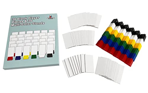 Apostrophe Games 36 Leere Brettspiel-Ständer mit mehrfarbigen Kartenständern von Apostrophe Games