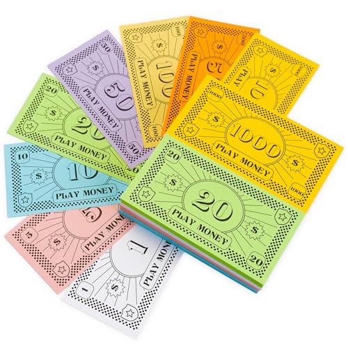 Opoly Spielgeld - 520 Stück Spielgeld für Brettspiele - 65 Stück von jeder Rechnung in 8 Stückelungen – $1, 5, 10, 20, 50, 100, 500, & $1000 - Papiergeld für Rollenspielkassierer, Nachfüllpackungen Opoly Spielgeld - 520 Stück Spielgeld für Brettspiele - 65 Stück von jeder Rechnung in 8 Stückelungen – $1, 5, 10, 20, 50, 100, 500, & $1000 - Papiergeld für Rollenspielkassierer, Nachfüllpackungen von Apostrophe Games