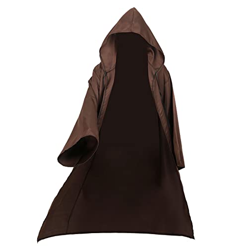 Applysu Adult Halloween Costume Umhang Karneval Kostüm Hoodies Robe Cosplay Cape Erwachsene Umhang für Jedi Robe Kapuzenumhang Halloween Weihnachten von Applysu