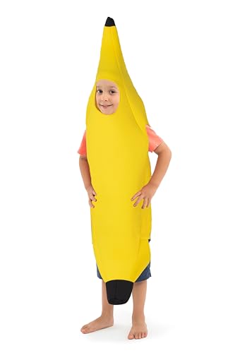 Applysu Bananen Kostüm Kinder Bananenanzug Overall Outfits Unisex Karneval Halloween lustige Obstspiel Kostüm Requisiten von Applysu