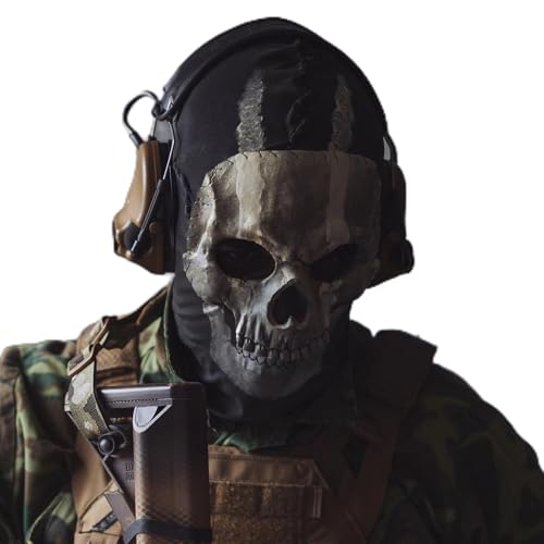 Applysu Call of Duty Ghost Maske GOD Geistermaske MW2 Ski Skelett Vollkopfmaske Halloween Grusel Horror Cosplay Kopfbedeckung Kostüm für Maskerade von Applysu