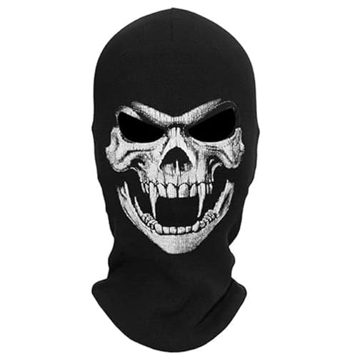 Applysu Ghost Maske Skelett Totenkopf Balaclava Maske Herren Schwarz Motorrad Sturm Ski Maske Halloween Party Gruselige Cosplay Props von Applysu