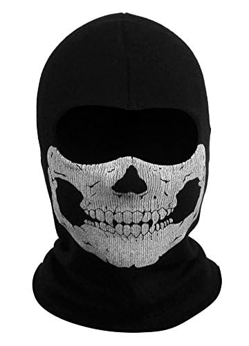 Applysu Ghost Maske Skelett Totenkopf Balaclava Maske Herren Schwarz Motorrad Sturm Ski Maske Halloween Party Gruselige Cosplay Props von Applysu