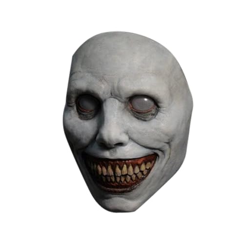 Applysu Halloween Smiling Demon Maske Gruselige Realistische Exorzistenmaske Horror Böse Kostümparty Cosplay Requisiten für Erwachsene von Applysu