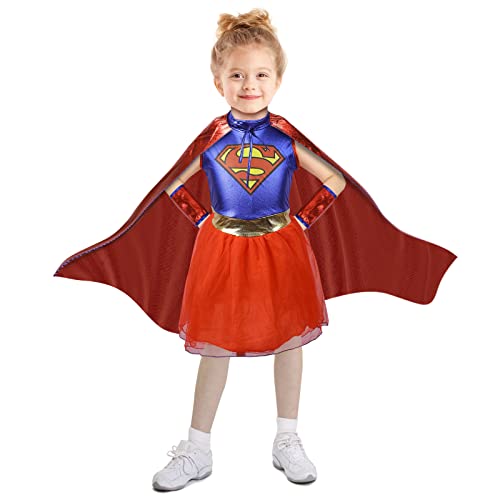 Applysu Supergirl Kostüm Kinder Kinderkostüm Supergirl Kleid Superheldin Motto Party Supergirl TV Series Deluxe Kostüm für Mädchen von Applysu