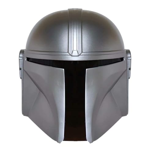 Applysu Mandalorian Helm Schwarz Serie Stormtrooper Helm Pvc Silber Vollkopf Maske Sammlerstück für Halloween Cosplay Party von Applysu