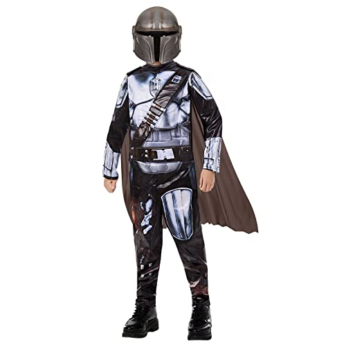 Applysu Mandalorian Kostüm Kinder Mandalorian Kostüm für Jungen Mandalorian Kostüm mit Helm Umhang Halloween Cosplay Kostüm von Applysu