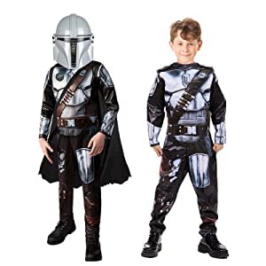 Applysu Mandalorian Kostüm Kinder Mandalorian Kostüm für Jungen Mandalorian Kostüm mit Helm Umhang Halloween Cosplay Kostüm von Applysu