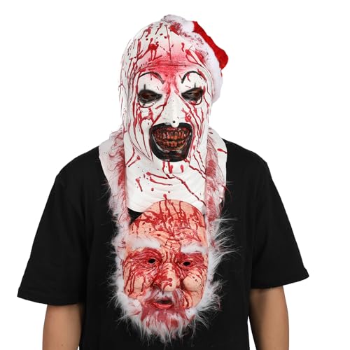 Terrifier Maske Halloween Art The Clown Maske Terrifier Kostüm Ganzkopf Cosplay Gruselige Requisiten für Erwachsene von Applysu