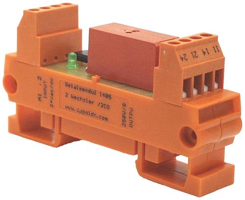 Appoldt RM-2W 24V Koppelrelais Nennspannung: 24 V/DC Schaltstrom (max.): 8A 2 Wechsler 1St. von Appoldt