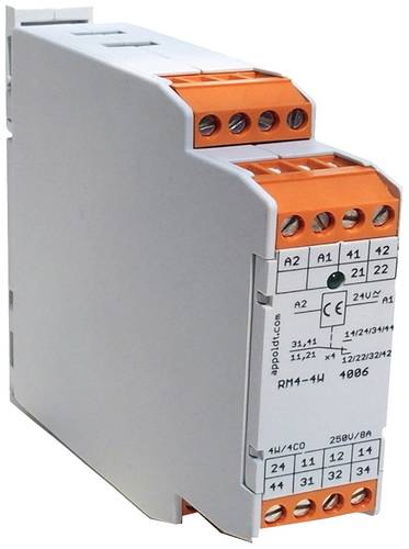 Appoldt RM4-4W 24/230V Koppelrelais Nennspannung: 230 V/AC Schaltstrom (max.): 8A 4 Wechsler 1St. von Appoldt