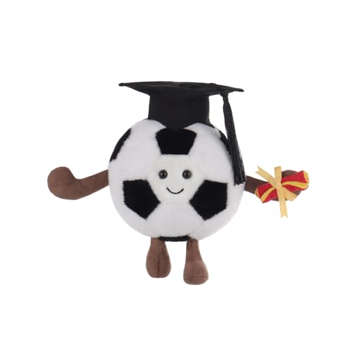 Apricot Lamb Abschluss Fußball Ball Sport Plüschtiere für Kinder, weiche niedliche Kuscheltier für Baby Mädchen und Jungen, Flauschige Abschluss Fußball Weiß 13 cm Apricot Lamb Abschluss Fußball Ball Sport Plüschtiere für Kinder, weiche niedliche Kuscheltier für Baby Mädchen und Jungen, Flauschige Abschluss Fußball Weiß 13 cm von Apricot Lamb