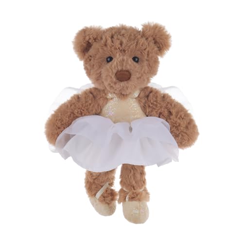 Apricot Lamb Ballett Bär Plüschtiere für Kinder, weiche niedliche Kuscheltier für Baby Mädchen und Jungen, Flauschige Bär Braun 17 cm von Apricot Lamb