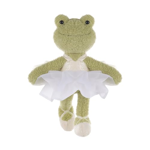 Apricot Lamb Ballett Frosch Plüschtiere für Kinder, weiche niedliche Kuscheltier für Baby Mädchen und Jungen, Flauschige Ballett Frosch Grün 18 cm von Apricot Lamb