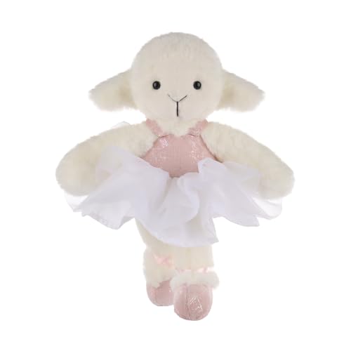 Apricot Lamb Ballett Lamm Schaf Plüschtiere für Kinder, weiche niedliche Kuscheltier für Baby Mädchen und Jungen, Flauschige Lamm Weiß 17 cm von Apricot Lamb