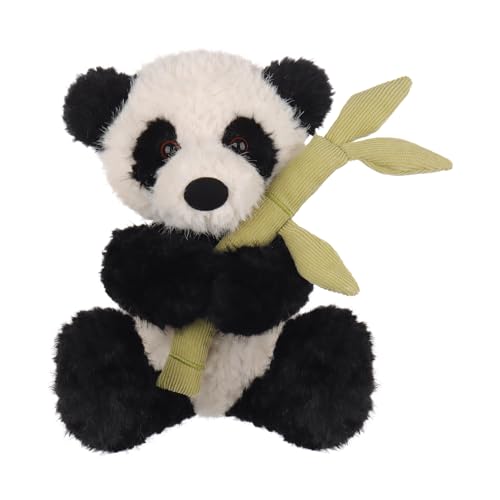 Apricot Lamb Bambus Panda Plüschtiere für Kinder, weiche niedliche Kuscheltier für Baby Mädchen und Jungen, Flauschige Bambus Panda Schwarz 20 cm von Apricot Lamb