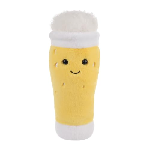 Apricot Lamb Bier Trinken Plüschtiere für Kinder, weiche niedliche Kuscheltier für Baby Mädchen und Jungen, Flauschige Bier Trinken Gelb 22 cm von Apricot Lamb