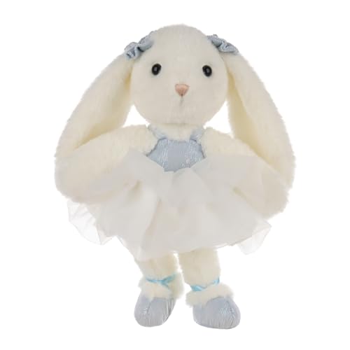 Apricot Lamb Blaues Ballett Hase Plüschtiere für Kinder, weiche niedliche Kuscheltier für Baby Mädchen und Jungen, Flauschige Hase Kaninchen Weiß 19 cm von Apricot Lamb