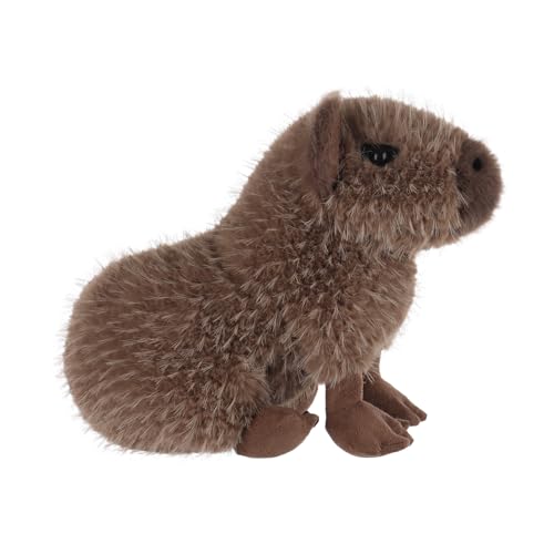 Apricot Lamb Capybara faul braun Plüschtiere für Kinder, weiche niedliche Kuscheltier für Baby Mädchen und Jungen, Flauschige Capybara Braun 18 cm von Apricot Lamb