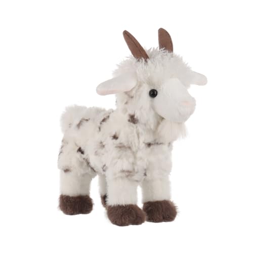 Apricot Lamb Charmante Ziege Plüschtiere für Kinder, weiche niedliche Kuscheltier für Baby Mädchen und Jungen, Flauschige Ziege Weiß 24 cm von Apricot Lamb