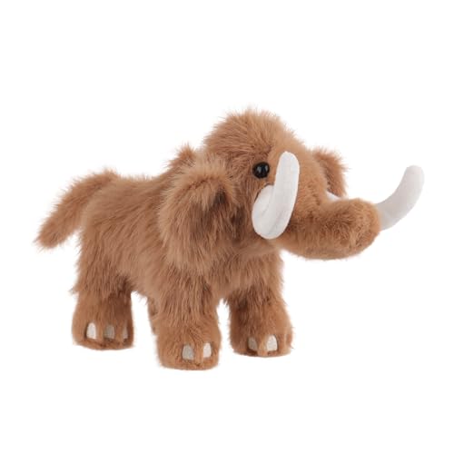 Apricot Lamb Charmanter Mammut Mammoth Plüschtiere für Kinder, weiche niedliche Kuscheltier für Baby Mädchen und Jungen, Flauschige Mammut Braun 19 cm von Apricot Lamb