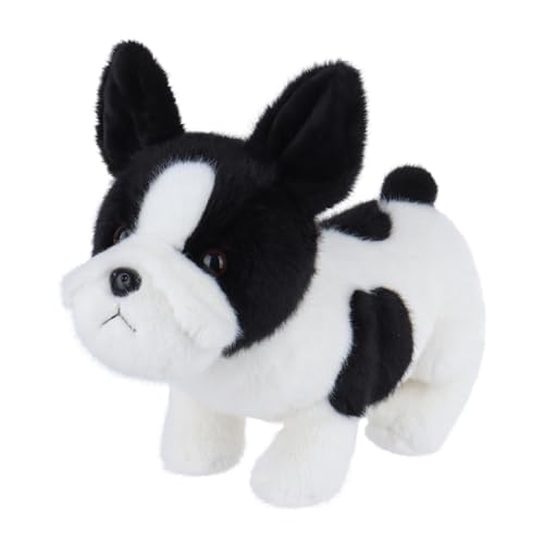 Apricot Lamb –Charming French Bulldog Black and White-Dog Puppy- Plüsch Spielzeug –Stofftier zum Spielen – Gemütliches Schmusetier – Plüsch Französische Bulldogge Hund schwarz und weiß von Apricot Lamb