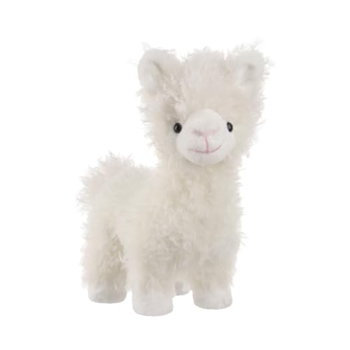 Apricot Lamb Clever Alpaka Plüschtiere für Kinder, weiche niedliche Kuscheltier für Baby Mädchen und Jungen, Flauschige Clever Alpaka Weiß 23 cm von Apricot Lamb