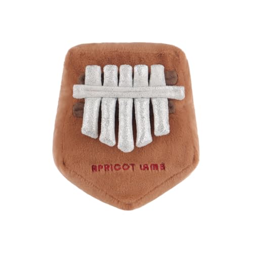 Apricot Lamb Daumenklavier Kalimba Musikinstrumente Plüschtiere für Kinder, weiche niedliche Kuscheltier für Baby Mädchen und Jungen, Flauschige Daumenpiano Daumenklavier Braun 17 cm von Apricot Lamb