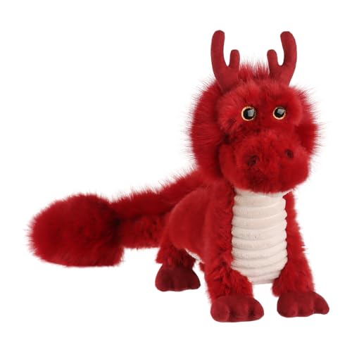 Apricot Lamb Drache Plüschtiere für Kinder, weiche niedliche Kuscheltier für Baby Mädchen und Jungen, Flauschige Drache Rot 60 cm von Apricot Lamb