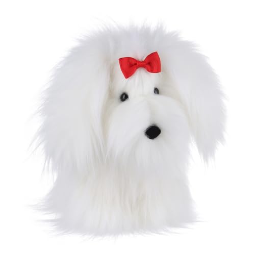 Apricot Lamb –Enthusiastic Maltese Dog-Dog Puppy- Plüsch Spielzeug Plüschtier – Flauschiger Stofftier zum Spielen – Gemütliches Schmusetier – Plüsch Samojede Hund Welpe weiß von Apricot Lamb