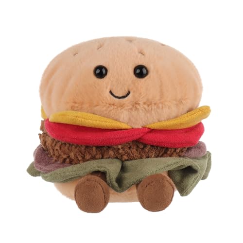 Apricot Lamb Essen Köstlicher Hamburger Plüschtiere für Kinder, weiche niedliche Kuscheltier für Baby Mädchen und Jungen, Flauschige Essen Köstlicher Hamburger Gelb 11 cm von Apricot Lamb