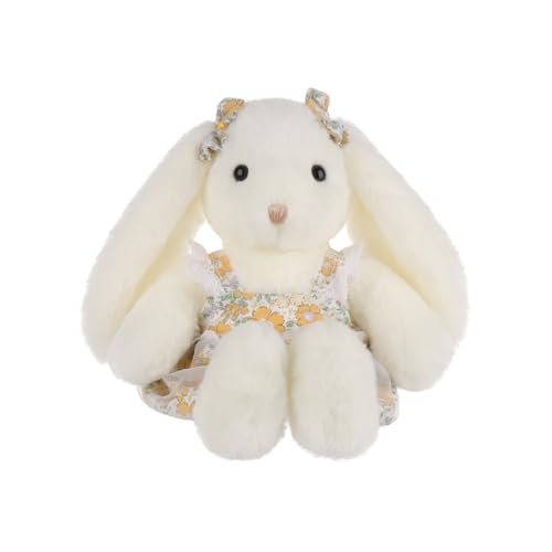 Apricot Lamb Frühlings Hase Plüschtiere für Kinder, weiche niedliche Kuscheltier für Baby Mädchen und Jungen, Flauschige Hase Kaninchen Weiß 18 cm von Apricot Lamb