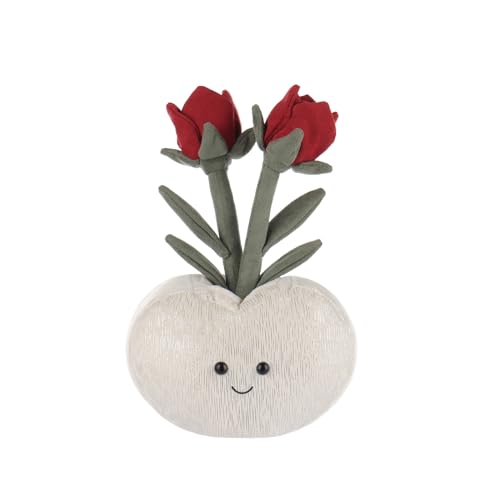 Apricot Lamb Herzförmige Vase mit Rose Plüschtiere für Kinder, weiche niedliche Kuscheltier für Baby Mädchen und Jungen, Flauschige Blume Vase Weiß 25 cm Apricot Lamb Herzförmige Vase mit Rose Plüschtiere für Kinder, weiche niedliche Kuscheltier für Baby Mädchen und Jungen, Flauschige Blume Vase Weiß 25 cm von Apricot Lamb