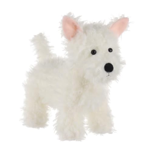 Apricot Lamb Hund Plüschtiere für Kinder, weiche niedliche Kuscheltier für Baby Mädchen und Jungen, Flauschige Hund Weiß 24 cm von Apricot Lamb