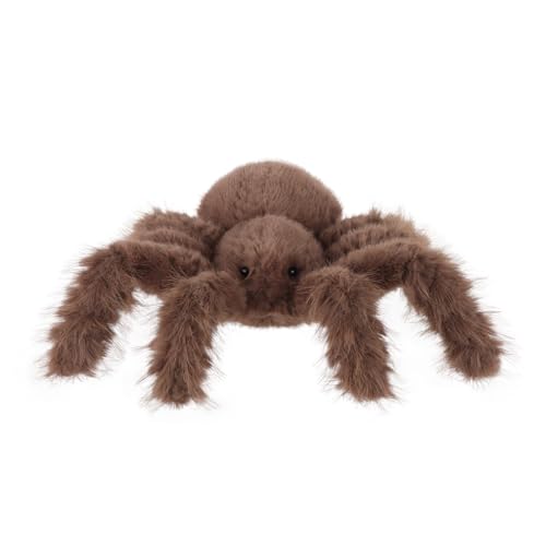 Apricot Lamb Langhaarige Tarantel Spinne Plüschtiere für Kinder, weiche niedliche Kuscheltier für Baby Mädchen und Jungen, Flauschige Halloween Langhaarige Tarantel Spinne Braun 22 cm von Apricot Lamb