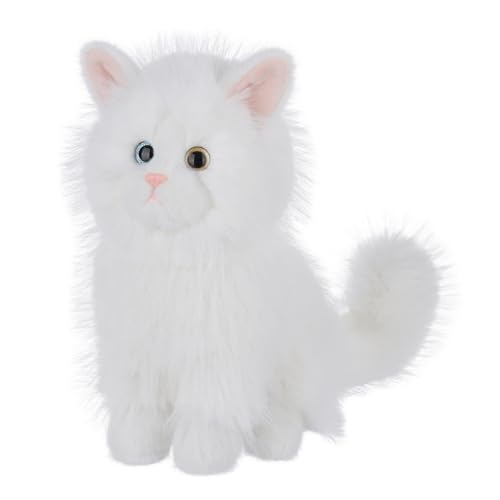 Apricot Lamb Katze Plüschtiere für Kinder, weiche niedliche Kuscheltier für Baby Mädchen und Jungen, Flauschige Katze Weiß 27 cm von Apricot Lamb