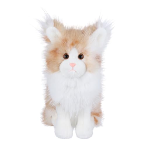 Apricot Lamb Orange Maine Coon cat-Cat Katze Plüsch Spielzeug Plüschtier Flauschiger Stofftier zum Spielen, Sammeln & Kuscheln Gemütliches Schmusetier Plüsch Katze weiß von Apricot Lamb