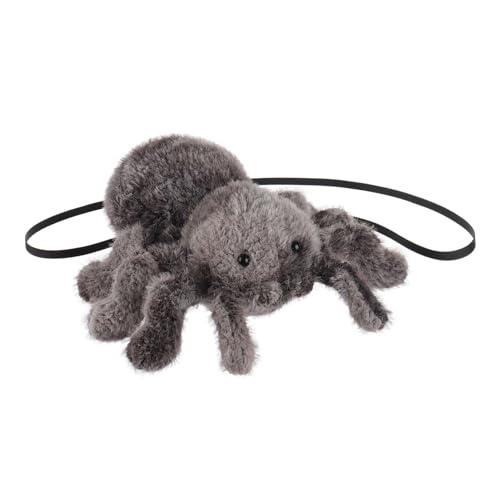 Apricot Lamb Realistische Spinne Animal Umhängetasche geformte Plüsch Tasche Plüsch Geldbörse für Teenager Mädchen und Erwachsene, Plüsch Umhängetasche in Tierform, Kinder Mode Handtaschen, 26 cm von Apricot Lamb