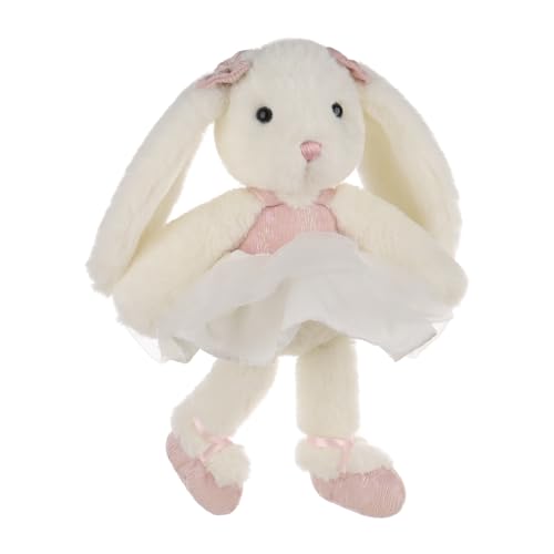 Apricot Lamb Rosa Ballet Hase Plüschtiere für Kinder, weiche niedliche Kuscheltier für Baby Mädchen und Jungen, Flauschige Hase Kaninchen Weiß 19 cm von Apricot Lamb