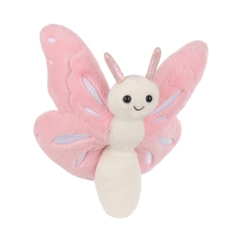 Apricot Lamb Rosa Schmetterling Insekt Plüschtiere für Kinder, weiche niedliche Kuscheltier für Baby Mädchen und Jungen, Flauschige Rosa Schmetterling Rosa 19 cm von Apricot Lamb