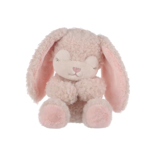 Apricot Lamb Schläfriges Kaninchen Plüschtiere für Kinder, weiche niedliche Kuscheltier für Baby Mädchen und Jungen, Flauschige Schläfriges Kaninchen Rosa 19 cm von Apricot Lamb