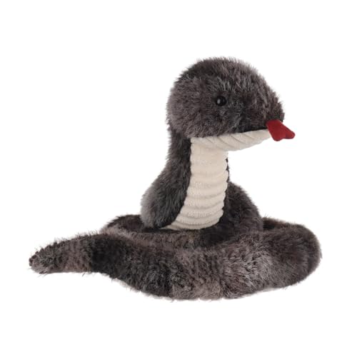 Apricot Lamb Schlange Plüschtiere für Kinder, weiche niedliche Kuscheltier für Baby Mädchen und Jungen, Flauschige Schlange Schwarz 27 cm von Apricot Lamb