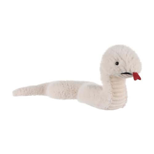 Apricot Lamb Schlange Plüschtiere für Kinder, weiche niedliche Kuscheltier für Baby Mädchen und Jungen, Flauschige Schlange Weiß 60 cm von Apricot Lamb