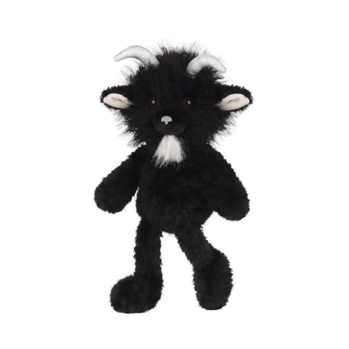 Apricot Lamb Schwarze Ziege Plüschtiere für Kinder, weiche niedliche Kuscheltier für Baby Mädchen und Jungen, Flauschige Ziege Schwarz 17 cm von Apricot Lamb