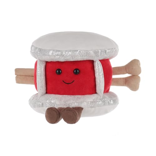 Apricot Lamb Schlagzeug Snare Drum Musikinstrumente Plüschtiere für Kinder, weiche niedliche Kuscheltier für Baby Mädchen und Jungen, Flauschige Schlagzeug Rot 12 cm von Apricot Lamb