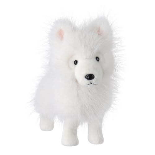 Apricot Lamb –Snow Samoyed Dog-Dog Puppy- Plüsch Spielzeug Plüschtier für Mädchen, Jungen & Babys – Stofftier zum Spielen – Gemütliches Schmusetier – Plüsch Samojede Hund Welpe weiß von Apricot Lamb