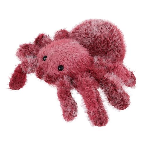 Apricot Lamb Spinne Plüschtiere für Kinder, weiche niedliche Kuscheltier für Baby Mädchen und Jungen, Flauschige Halloween Spinne Rot 24 cm von Apricot Lamb